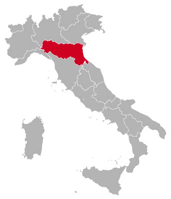 Her ligger Emilia Romagna