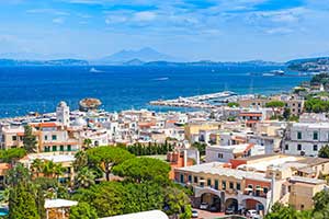Udsigt over Ischia, Italien