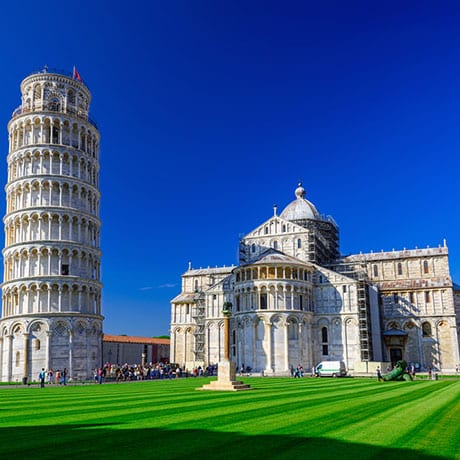 Det Skæve tårn i Pisa - Piazza dei Miracoli