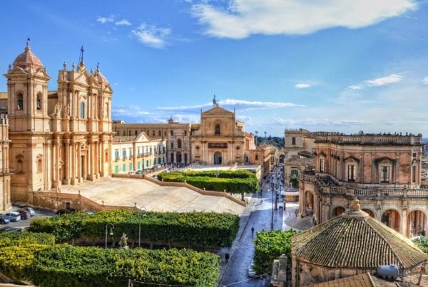 Barokbyen Noto på Sicilien