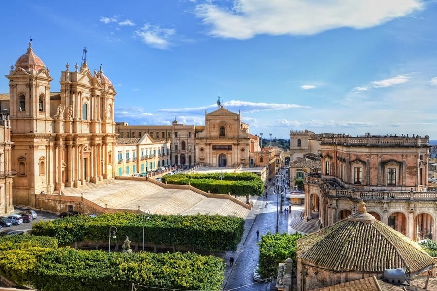 Barokbyen Noto på Sicilien